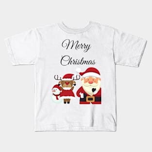 Cute merry Christmas cartoon Kids T-Shirt